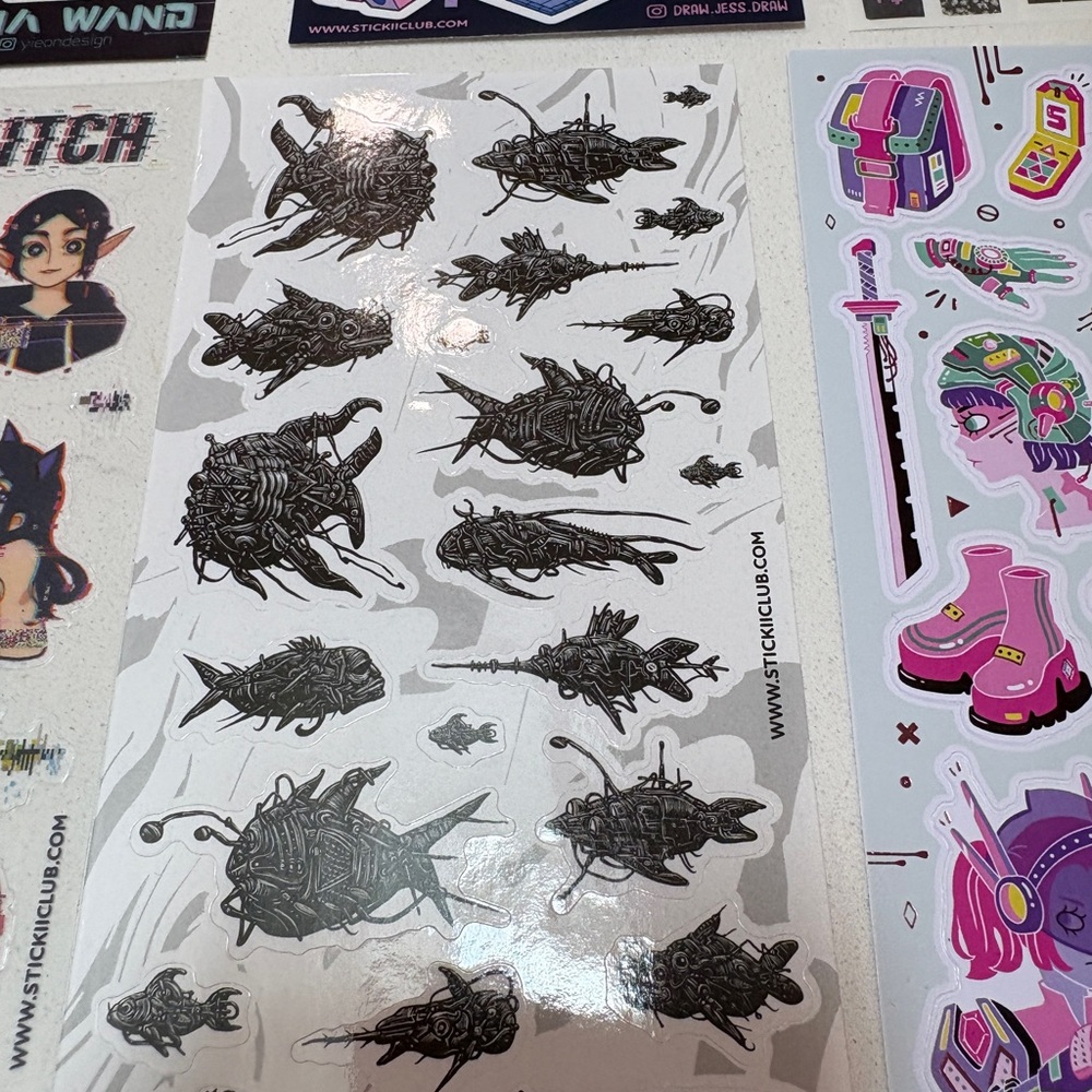 Pipsticks assorted stickers sheets -whimsigoth kawaii black and purple NEW - Picture 6 of 11